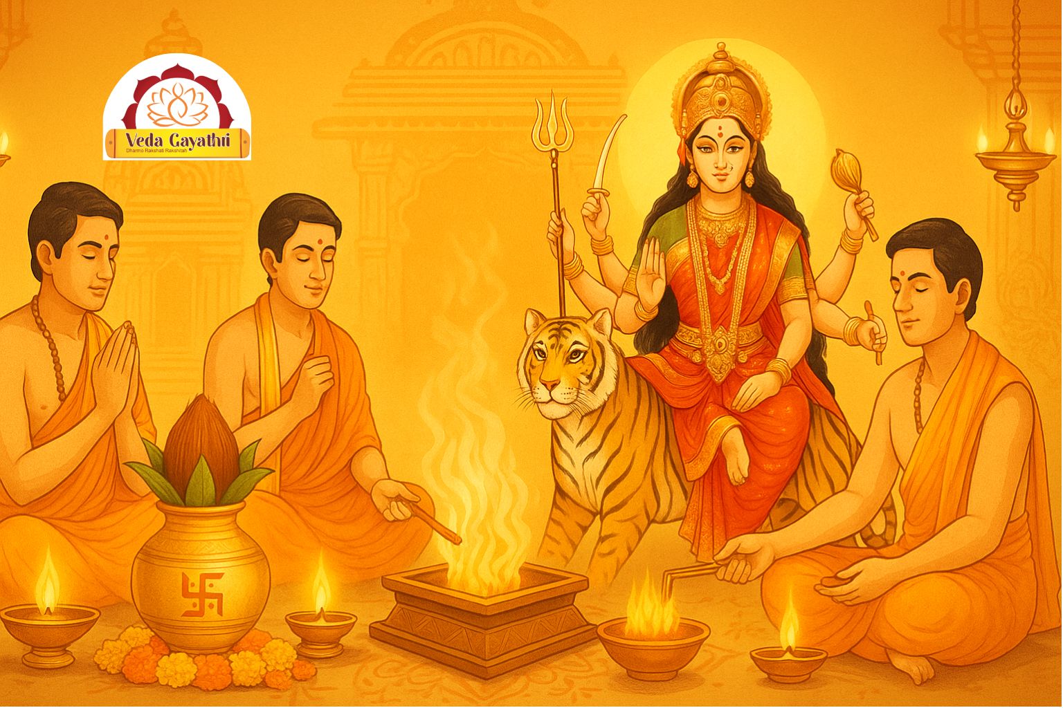 Book Veda Gayathri Pooja & Havan Services for Navaratri 2025 – Trusted Pandits at Your Home