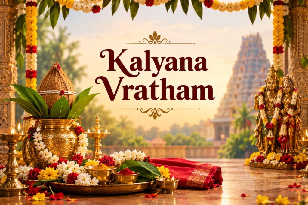Kalyana Vratham ceremony with traditional Hindu wedding rituals