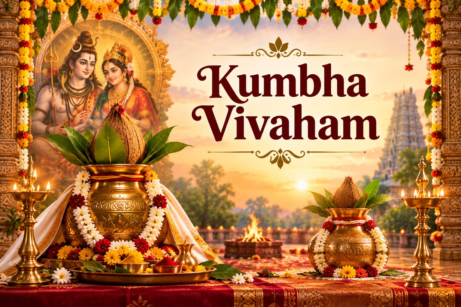 Kumbha Vivaham ceremony with traditional Hindu wedding rituals