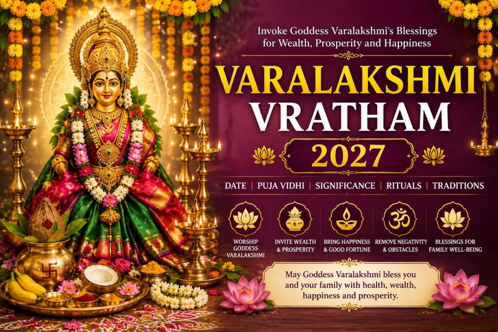 Varalakshmi Vratham 2027 Goddess Lakshmi puja decoration