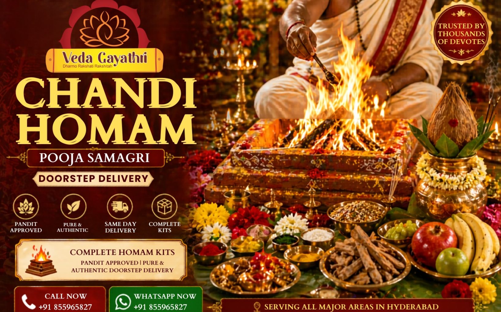 Chandi Homam Pooja Samagri in Hyderabad Chandi Homam Pooja Samagri in Hyderabad